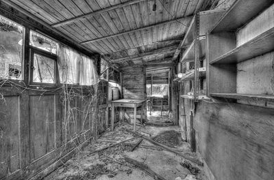 Interior of abandoned house