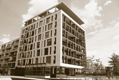 Low angle view of buildings against sky