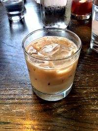 Close-up of coffee on table