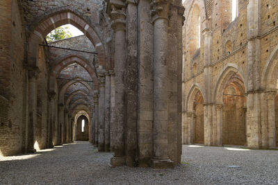 The ruins of san galgano abbey is an attraction in tuscany