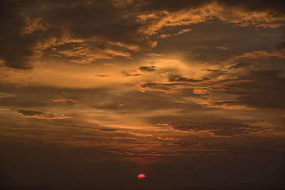 Low angle view of sky during sunset