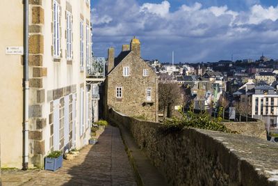 Panoramic shot of cityscape against sky