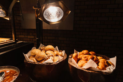 High angle view of food on table