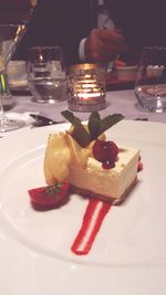 Close-up of ice cream in plate