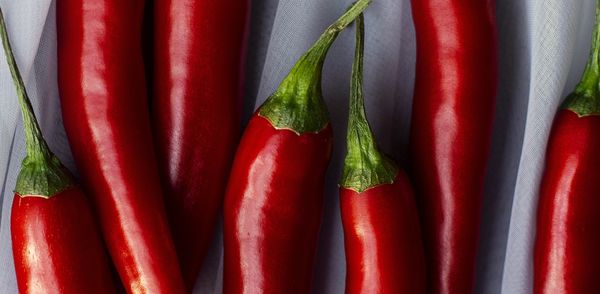 Full frame shot of red chili peppers