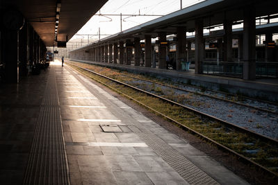 Railroad station platform