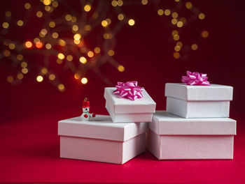 Illuminated christmas tree in box