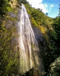 Scenic view of waterfall