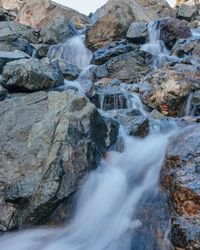 Scenic view of waterfall