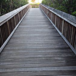 Wooden footbridge