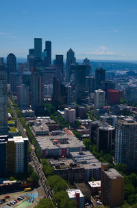 High angle view of seattle 