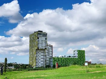 Low angle view of building against sky