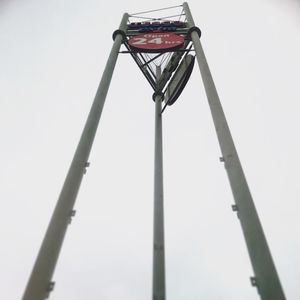 Low angle view of basketball hoop against sky