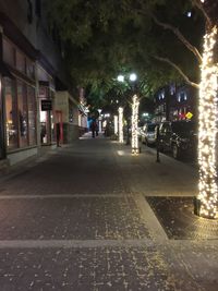 Illuminated city at night