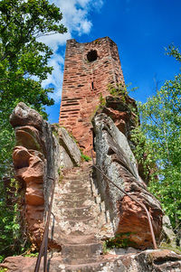 Low angle view of old ruin