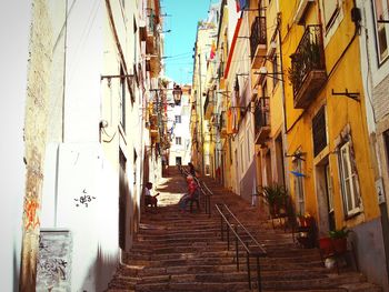 Narrow alley in city