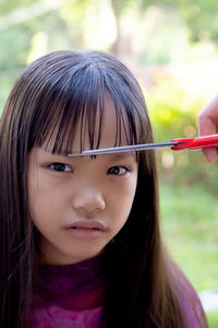 Close-up portrait of a girl