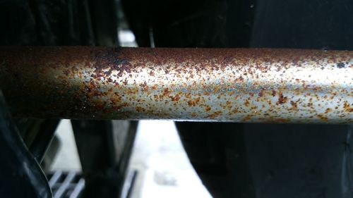 Close-up of rusty pipe