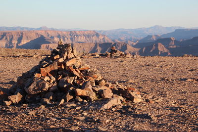 Scenic view of rocky mountains against sky