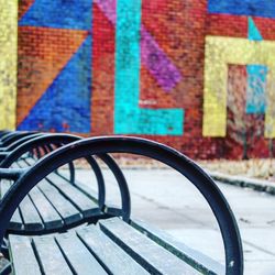 Close-up of multi colored wall