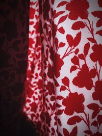 Close-up of red fabric