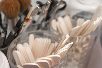 Close-up of paintbrushes