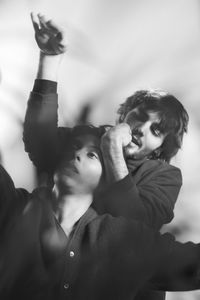 Man and woman performing during event