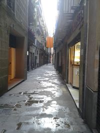 Narrow alley with buildings in background