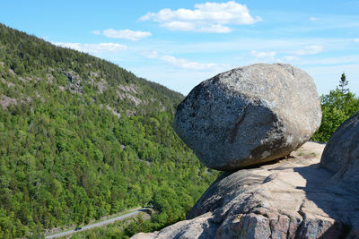 Scenic view of rocks against sky