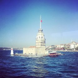 View of lighthouse against sea