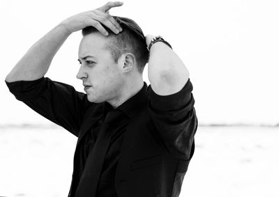 Close-up of young man