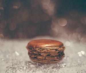 Close-up of ice cream on table