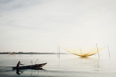 Boats in sea