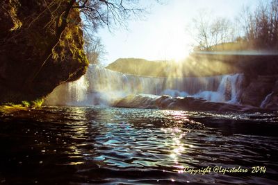 River flowing through rocks
