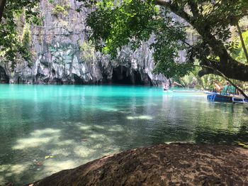 Scenic view of calm lake