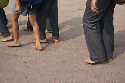 Low section of people standing outdoors