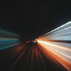 Blurred motion of tunnel