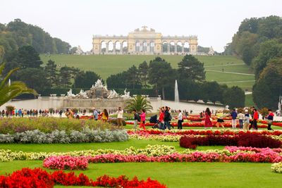 Tourists in park