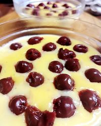 Close-up of dessert served in plate