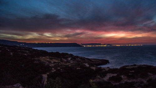 Dramatic sky over sea