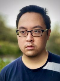 Portrait of young man wearing eyeglasses