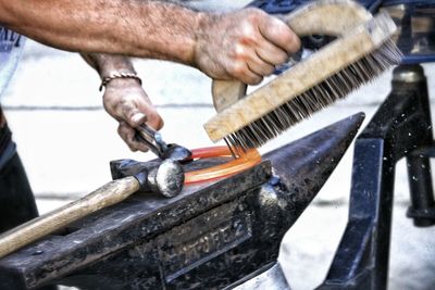 Close-up of man working