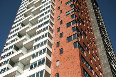 Low angle view of residential building against sky