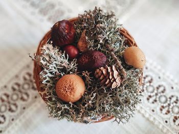 Christmas decrations on the table