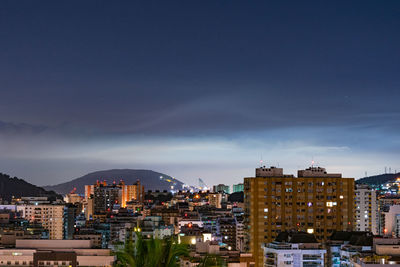 Long exposure urban night photography with buildings and lights of a brazilian city
