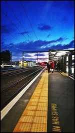 Railroad tracks at sunset