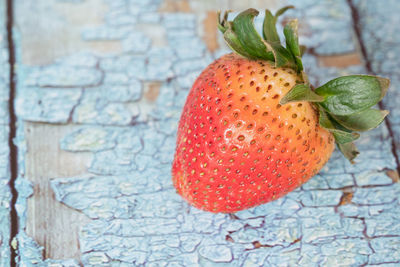 Close-up of strawberry on table