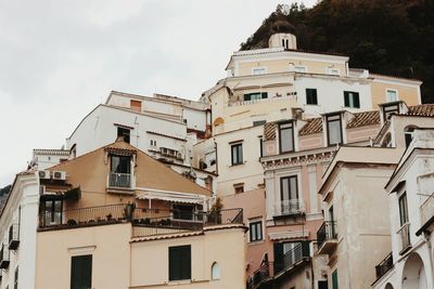 Low angle view of residential building against sky