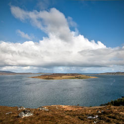 View of sea against cloudy sky