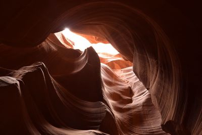 Low angle view of rock formations